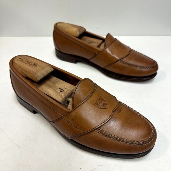 EUC Ralph Lauren x Allen Edmonds Tan Moorland Concord Loafer Bench Made USA 9.5 - Picture 6 of 16